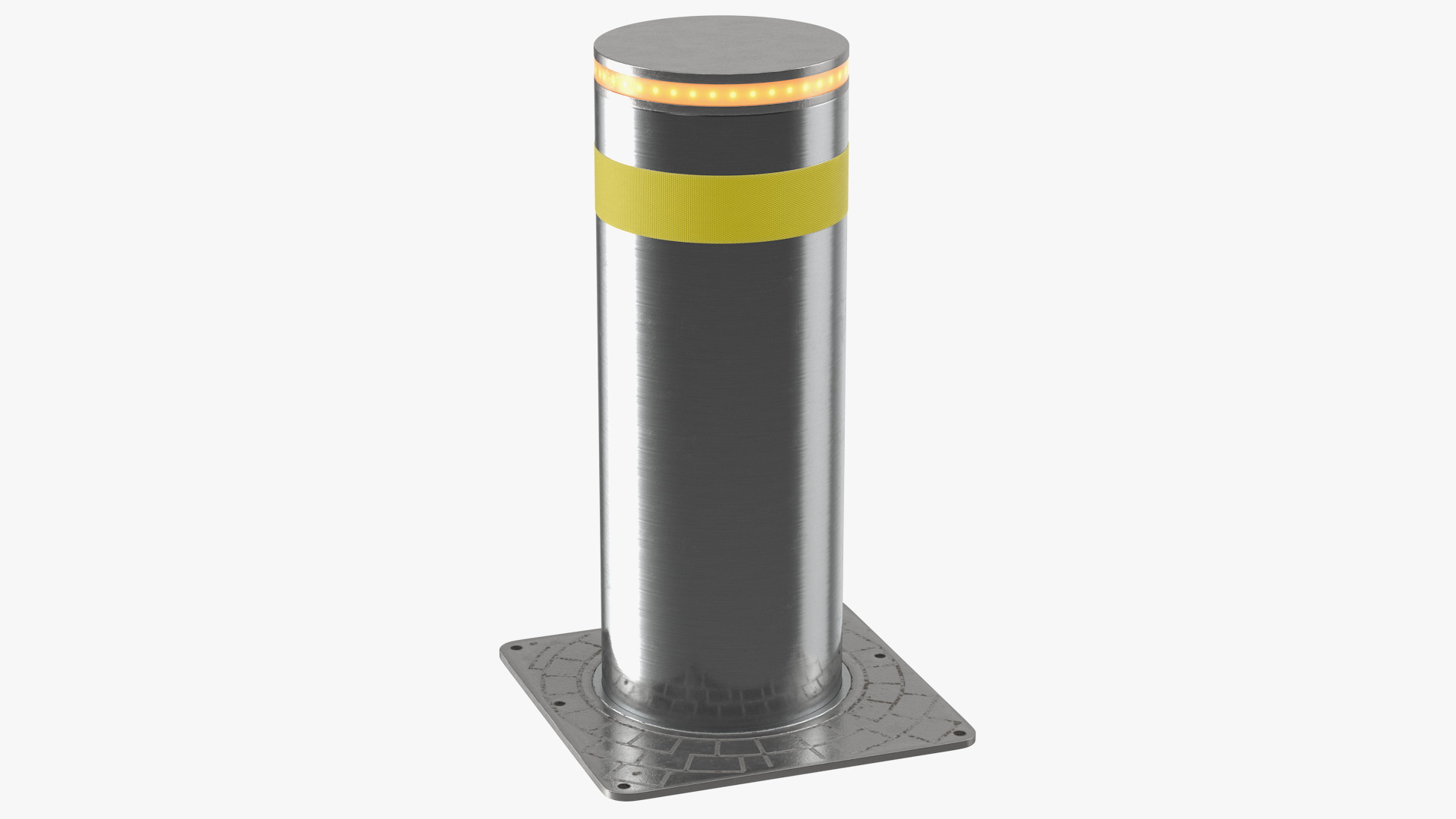 3D Retractable Security Bollard model
