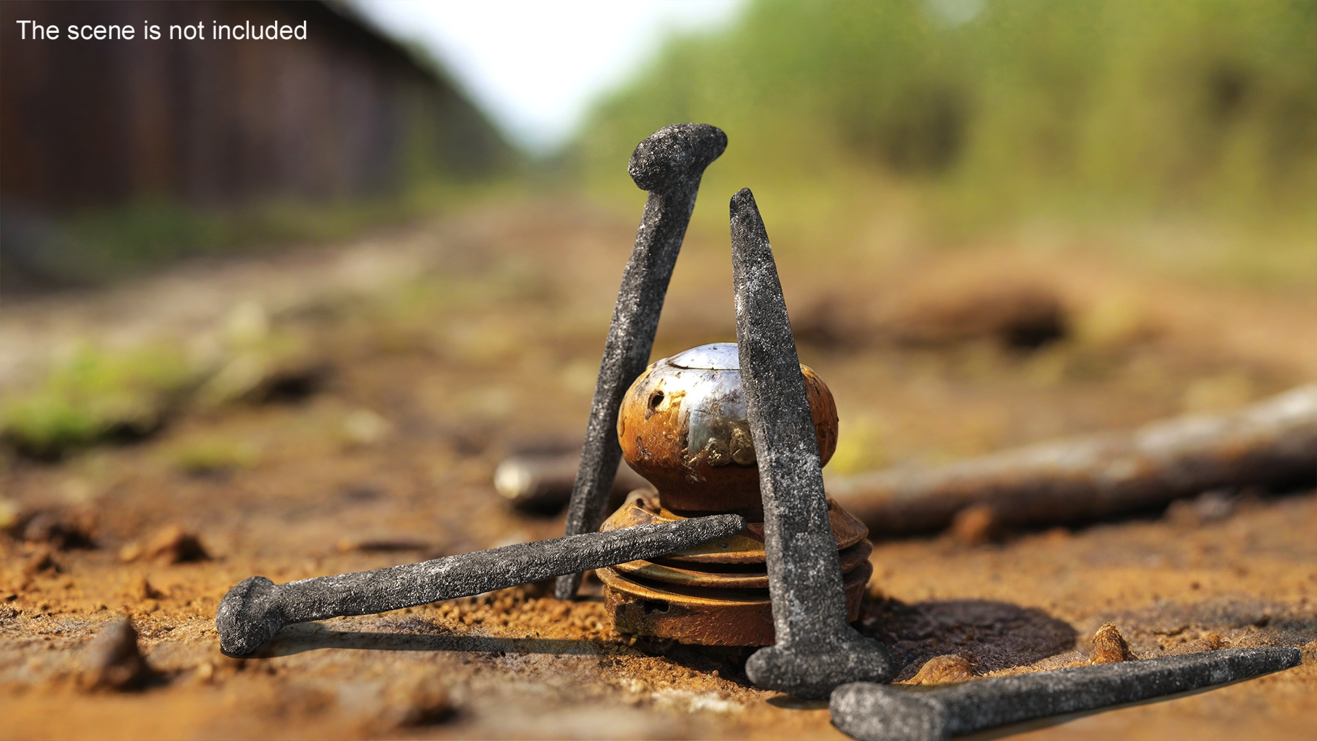 3D Rustic Hand Forged Nail model