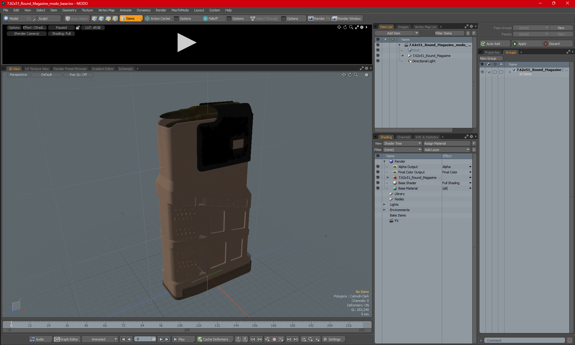 7.62x51 Round Magazine 3D