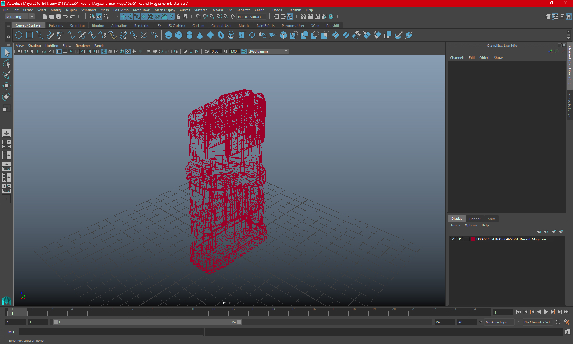7.62x51 Round Magazine 3D