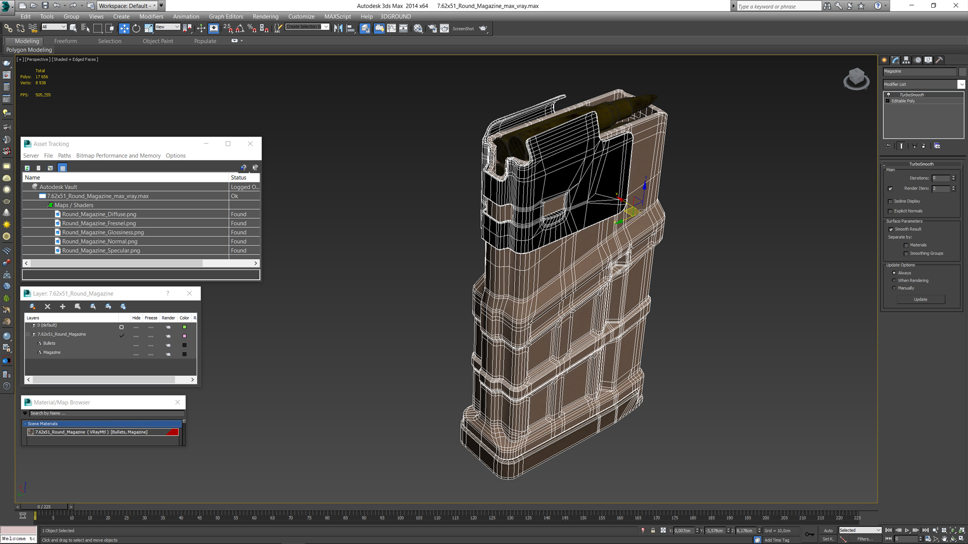 7.62x51 Round Magazine 3D