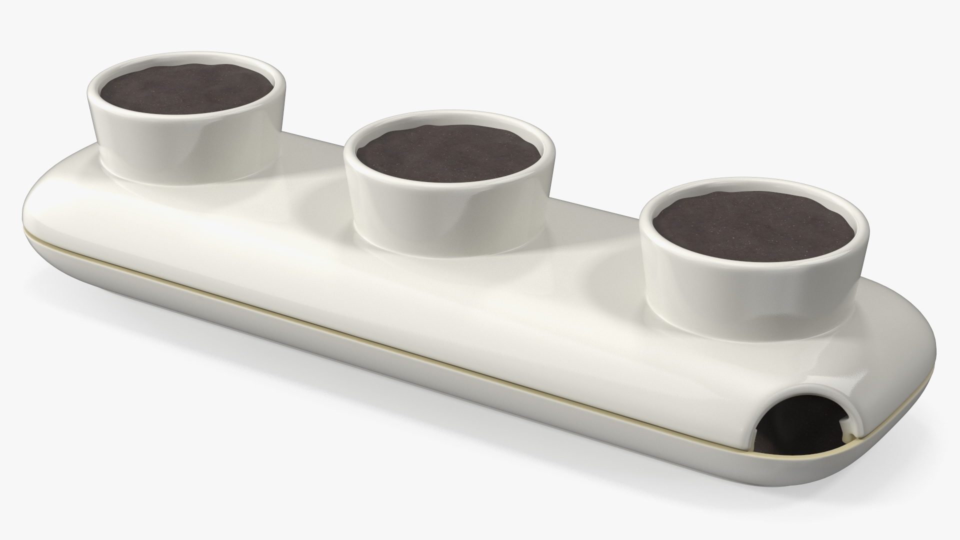 3D Stoneware Trio Pot Sagaform White model