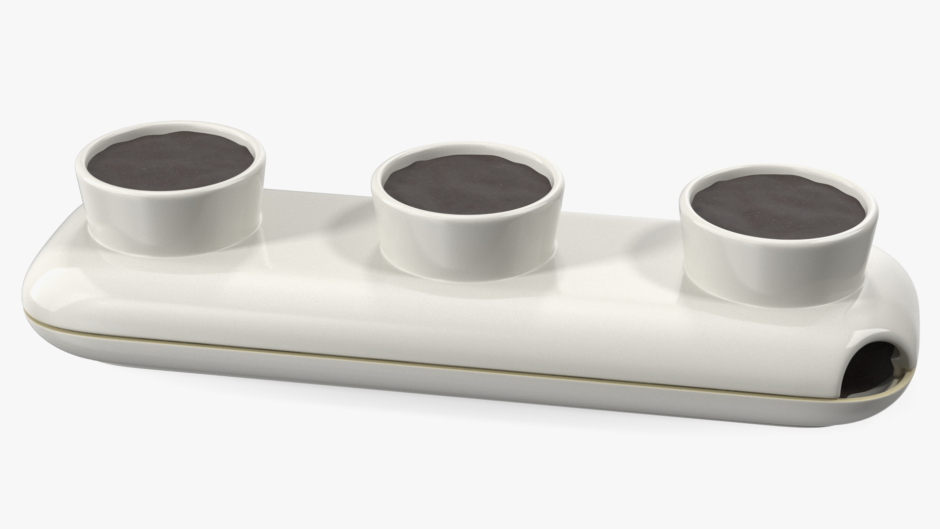 3D Stoneware Trio Pot Sagaform White model