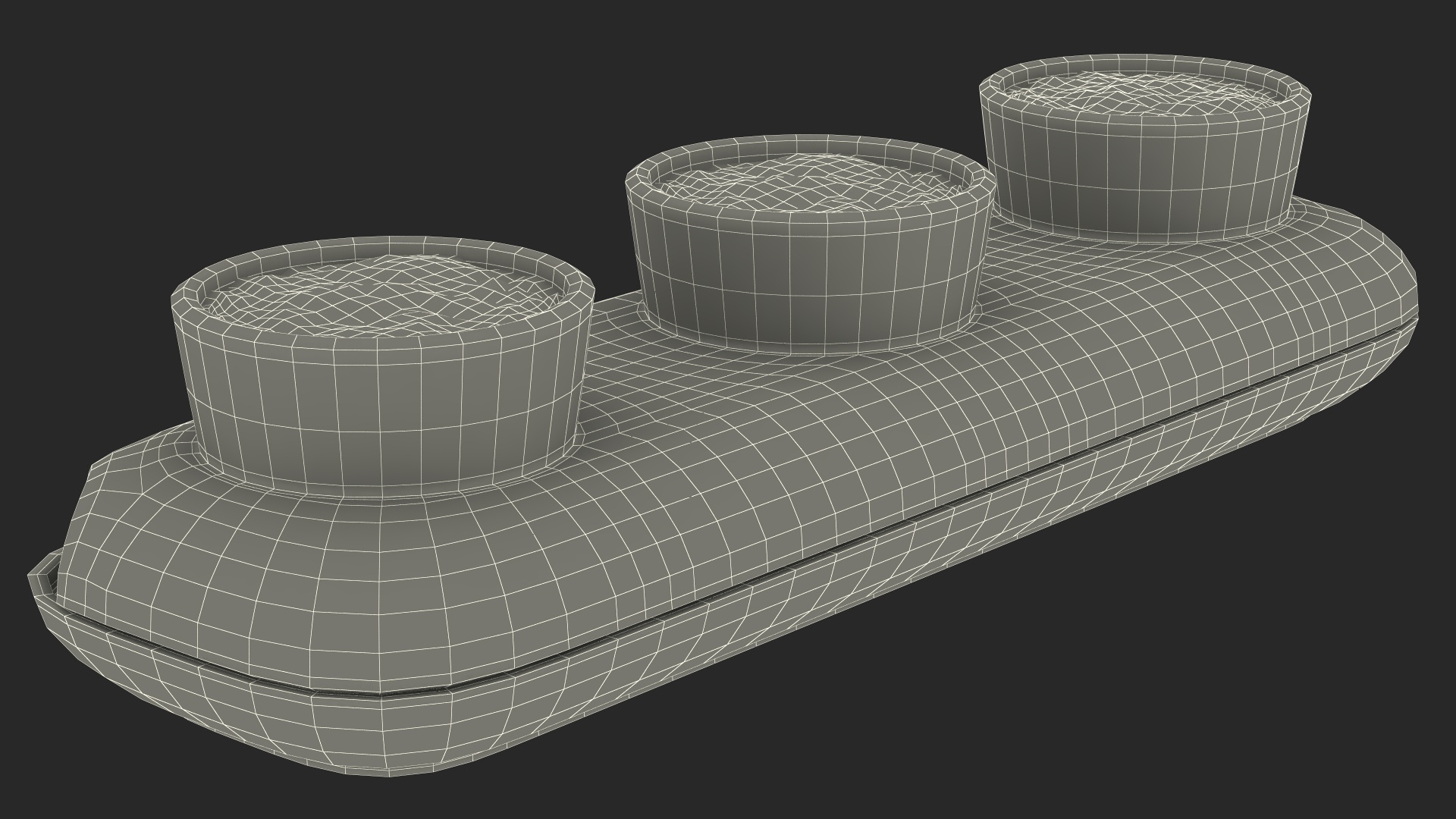 3D Stoneware Trio Pot Sagaform White model
