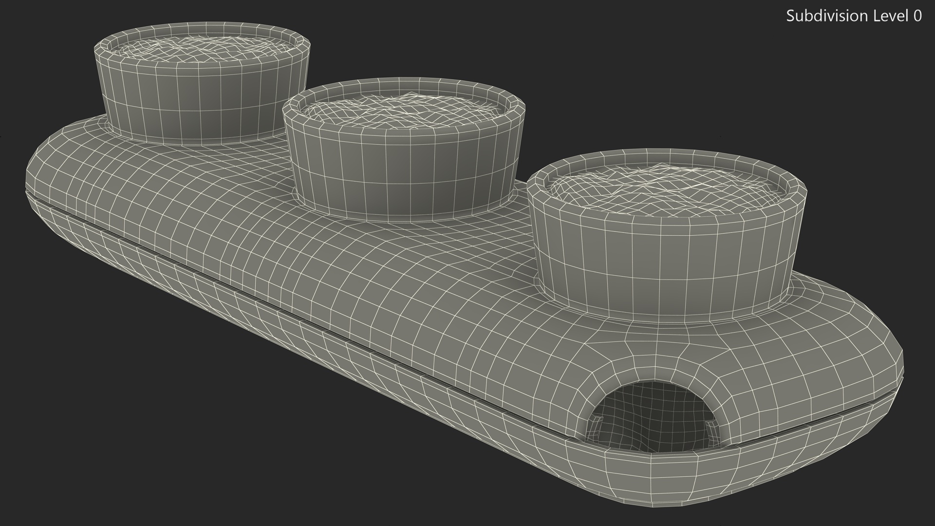3D Stoneware Trio Pot Sagaform White model