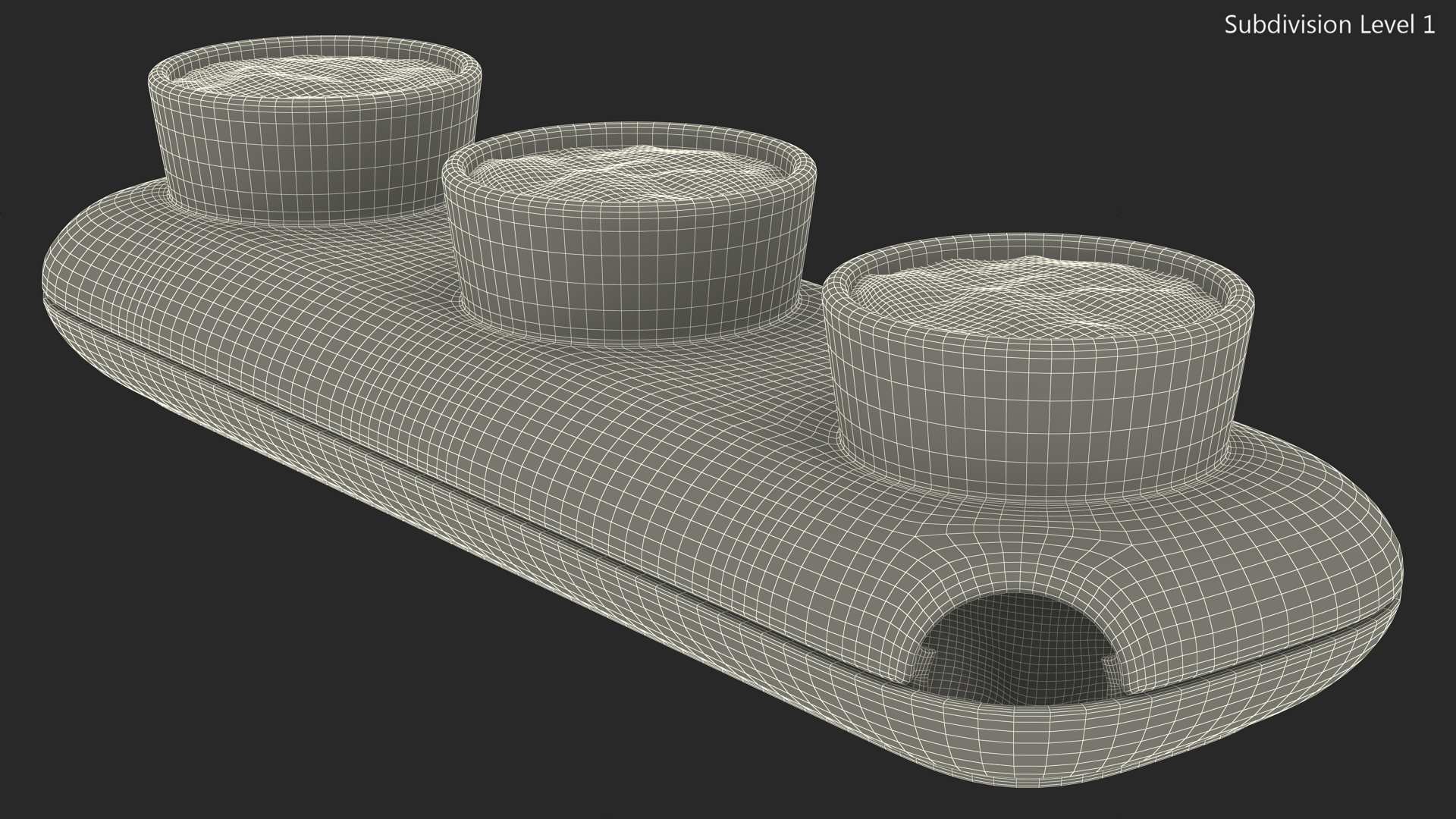 3D Stoneware Trio Pot Sagaform White model