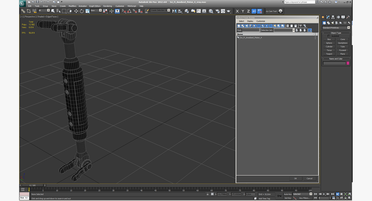 Sci Fi Anodized Piston 4 3D model