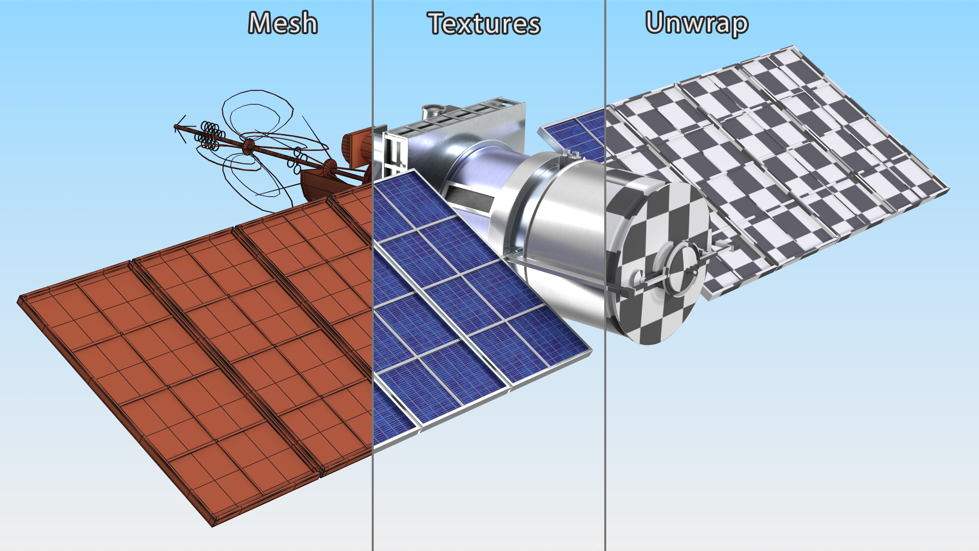 Meteor 3M Weather Observation Satellite 3D model