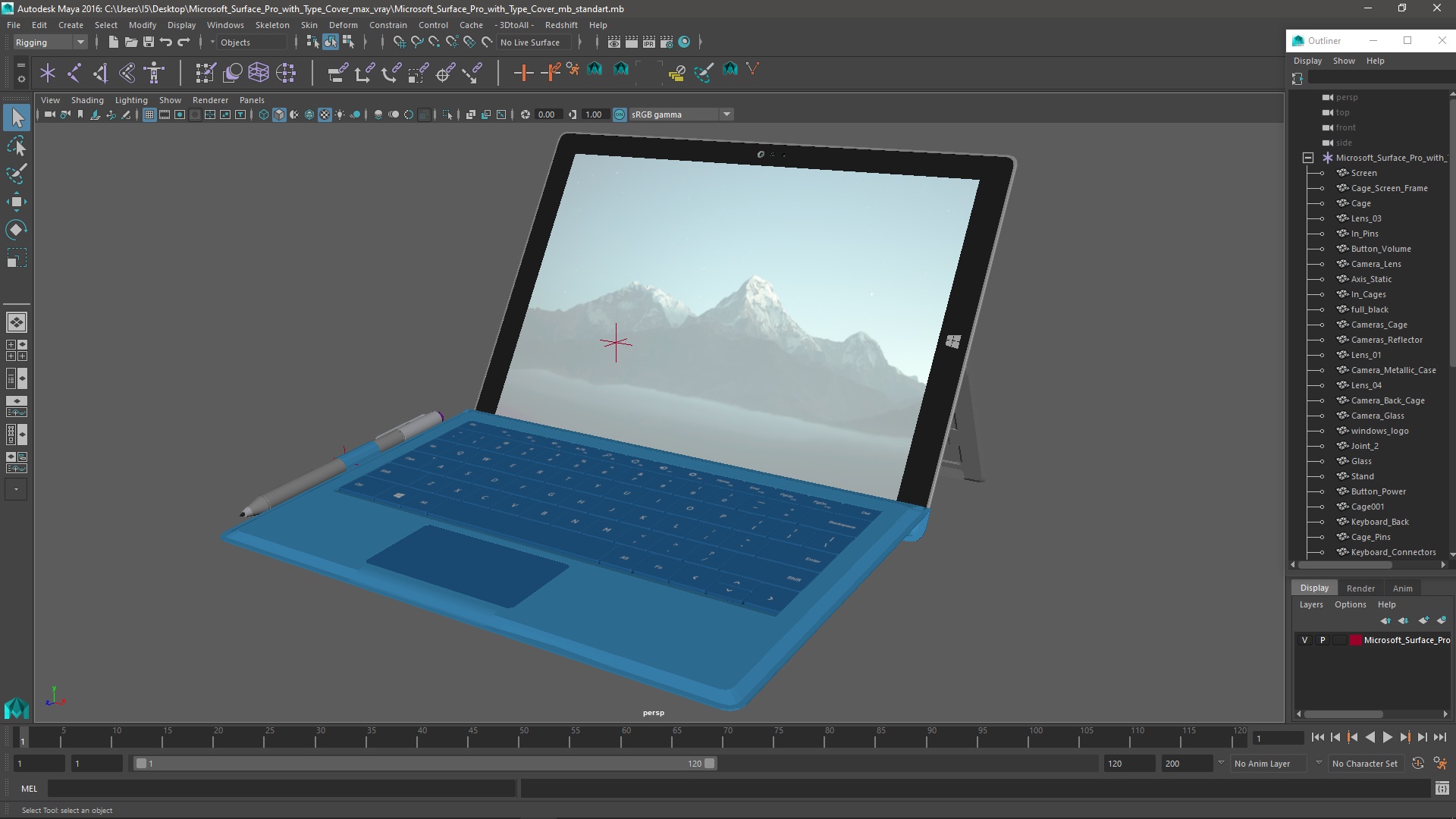 Microsoft Surface Pro with Type Cover 3D