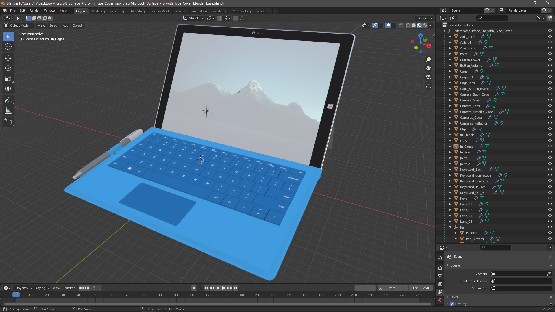 Microsoft Surface Pro with Type Cover 3D