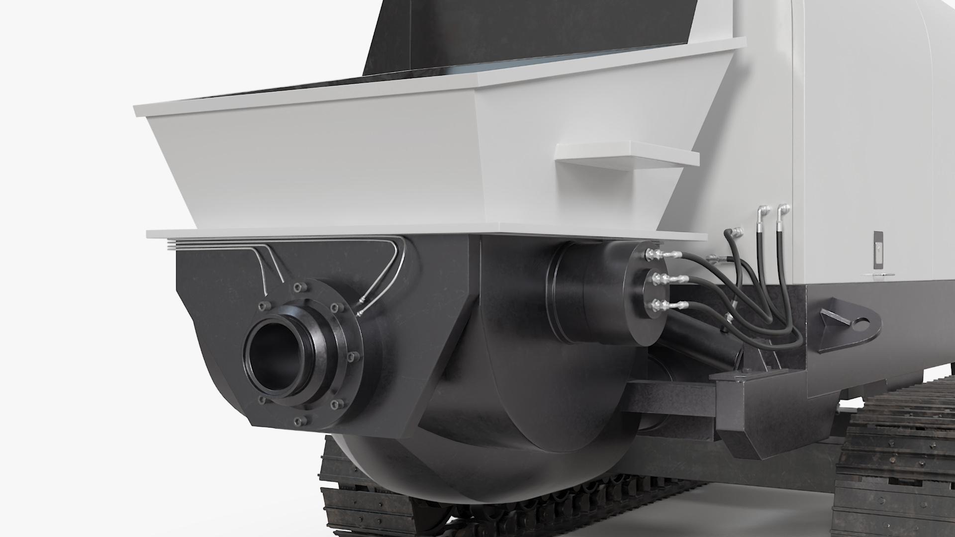 3D Portable Concrete Pump on Crawler Chassis