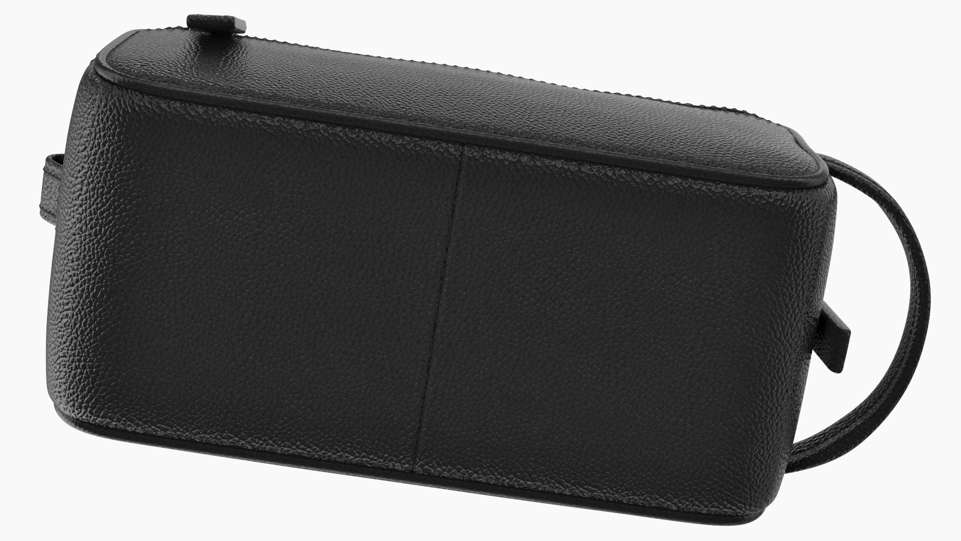 3D Closed Leather Cosmetic Bag Black model