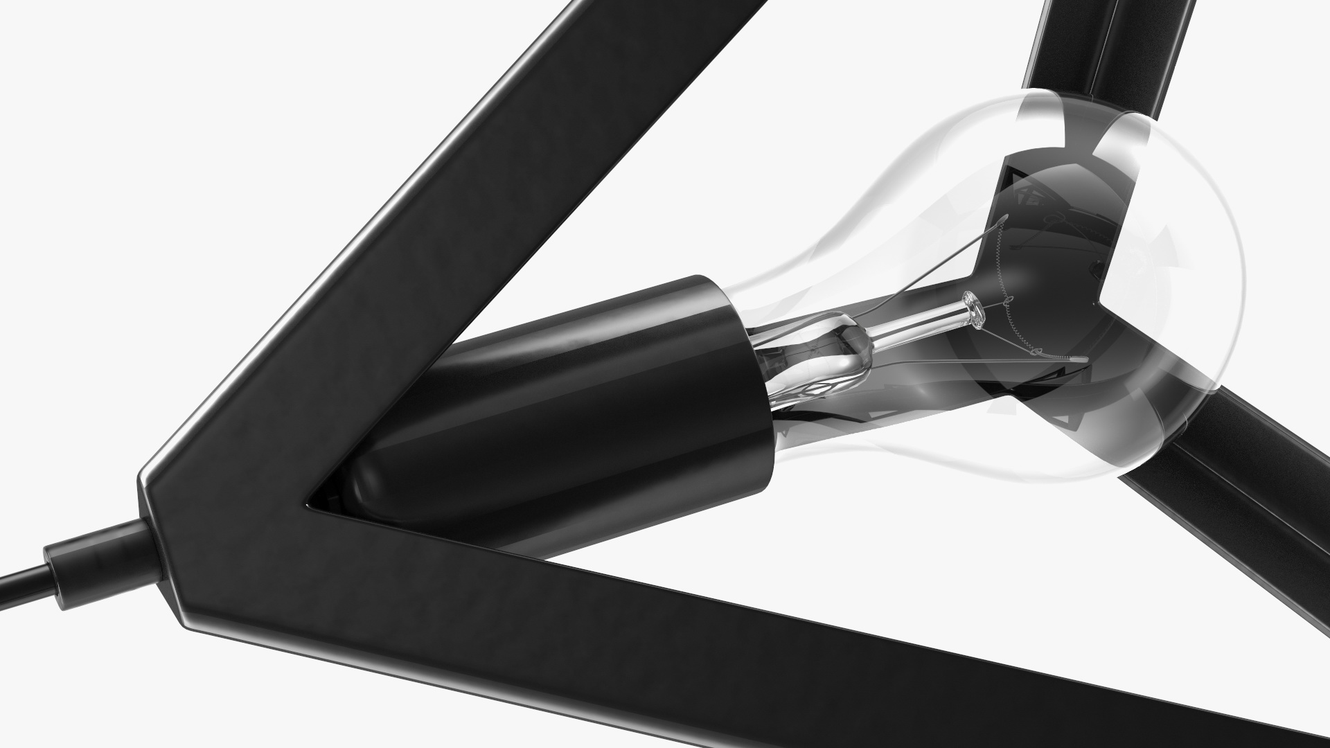 Pendant Lights Pack of Three Black 3D model