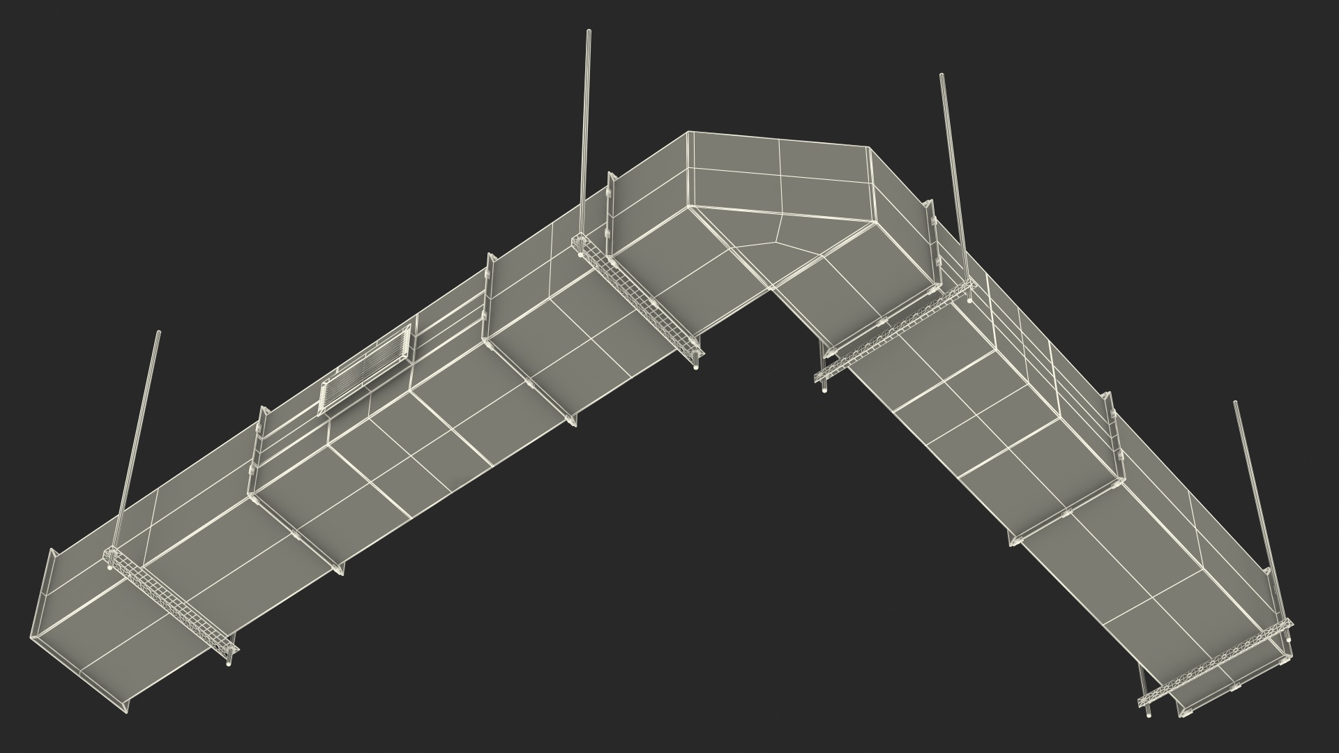 Corner Square Air Duct 3D