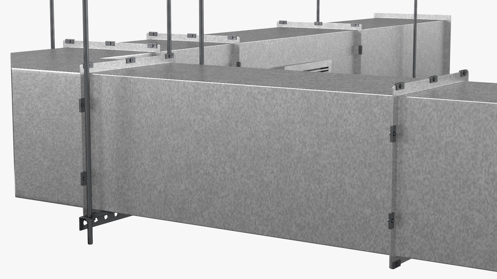 Corner Square Air Duct 3D
