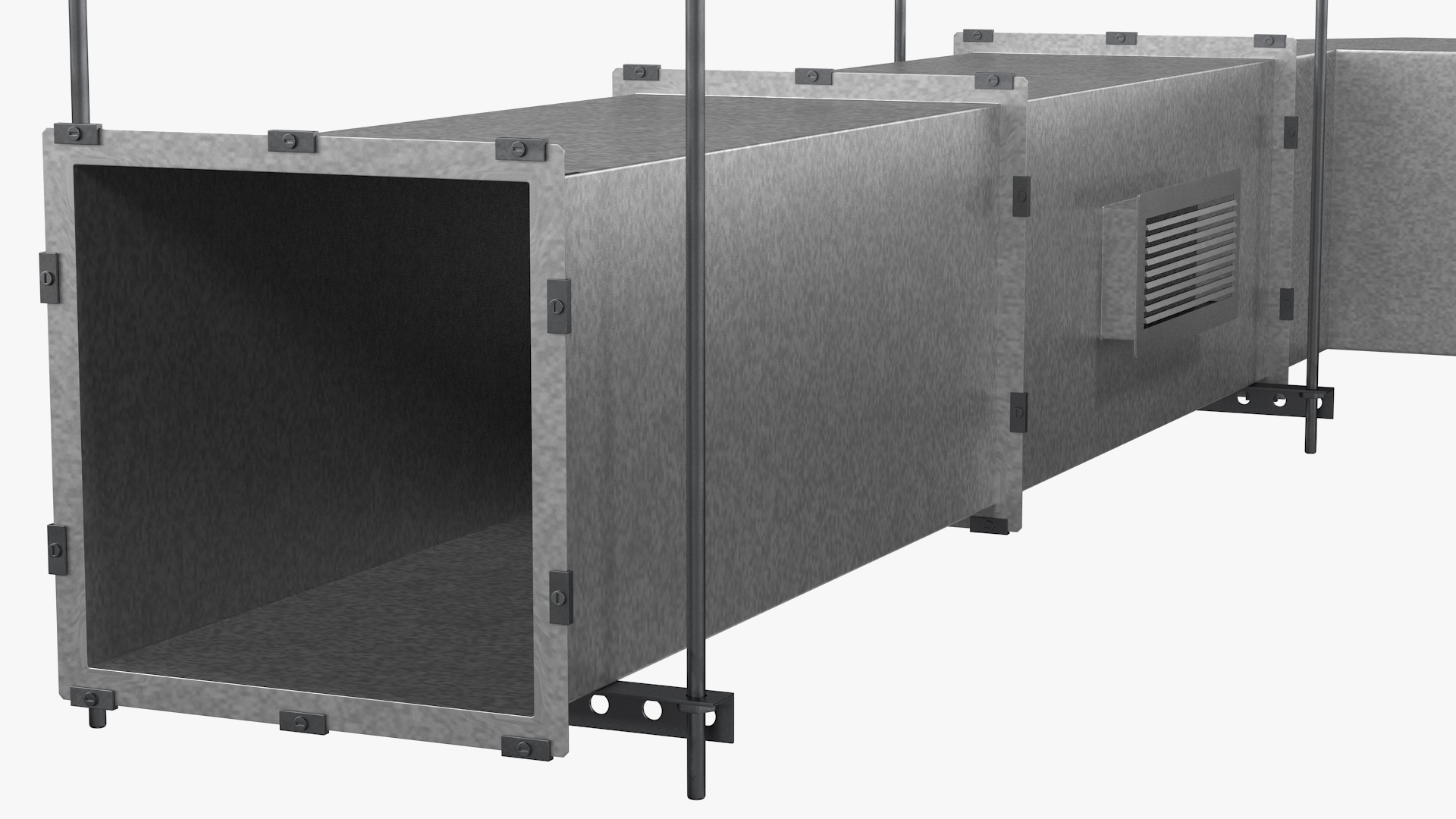 Corner Square Air Duct 3D