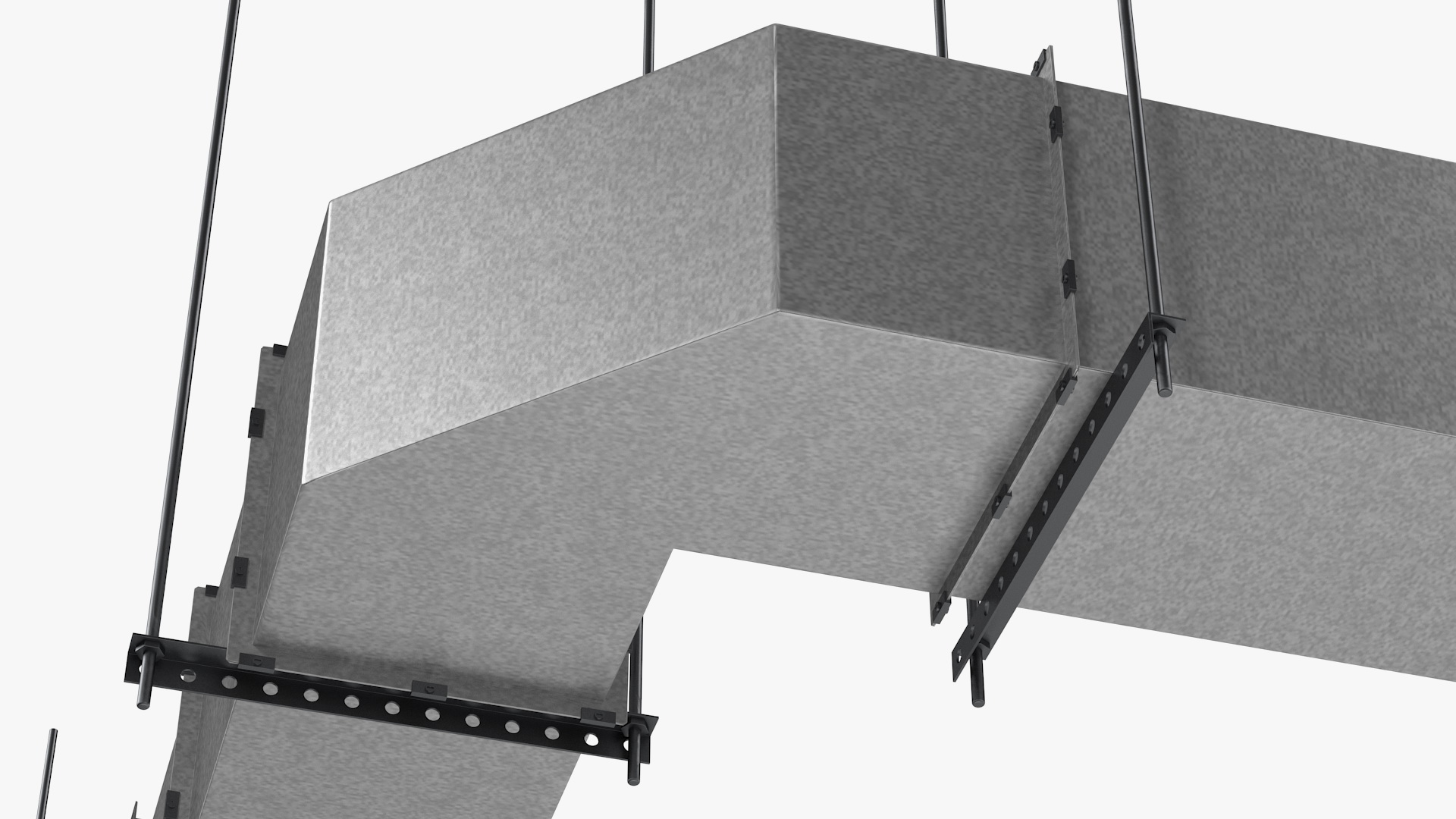 Corner Square Air Duct 3D