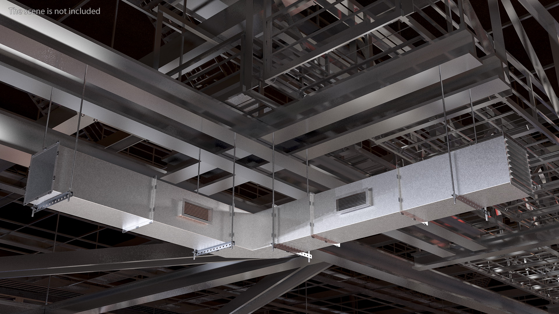 Corner Square Air Duct 3D