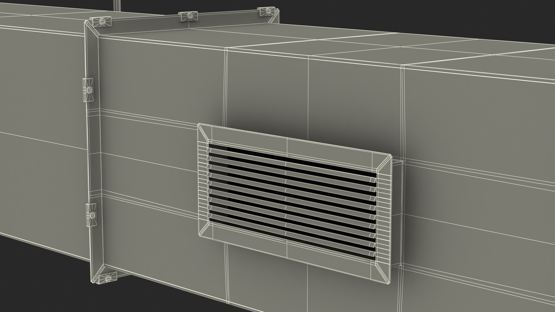 Corner Square Air Duct 3D
