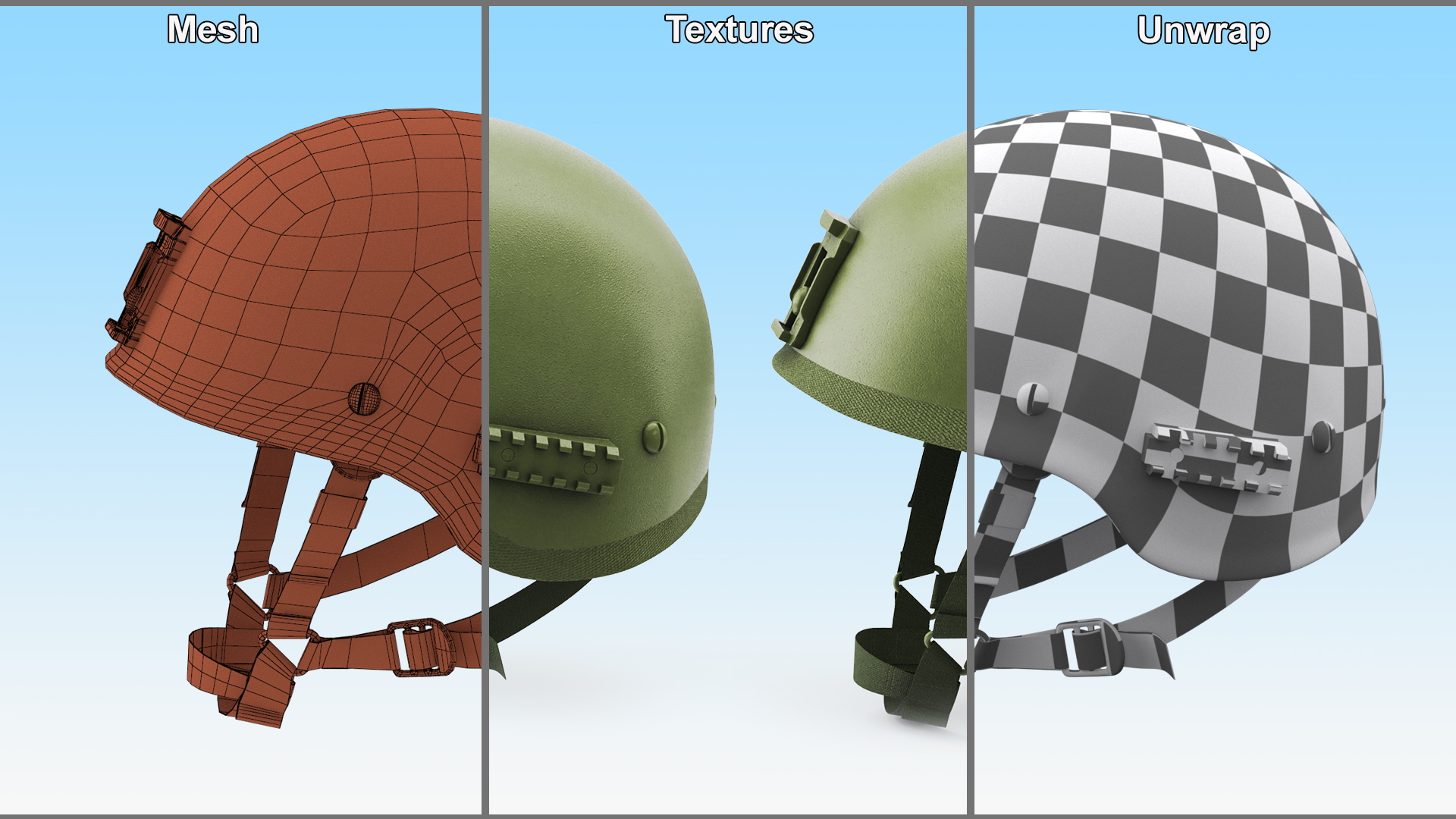 Helmet 6B47 Ratnik Green 3D model