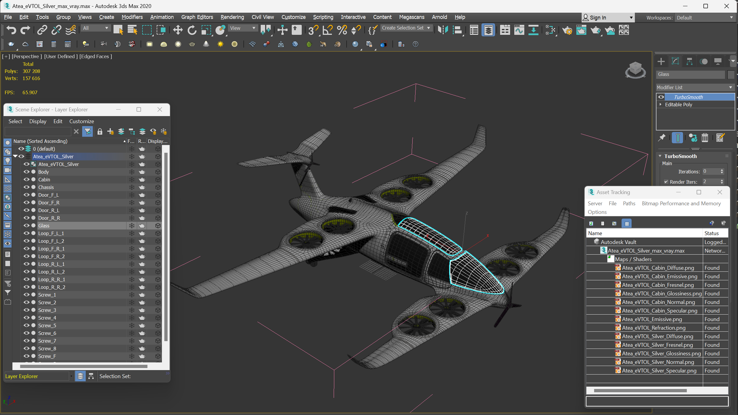Atea eVTOL Silver 3D