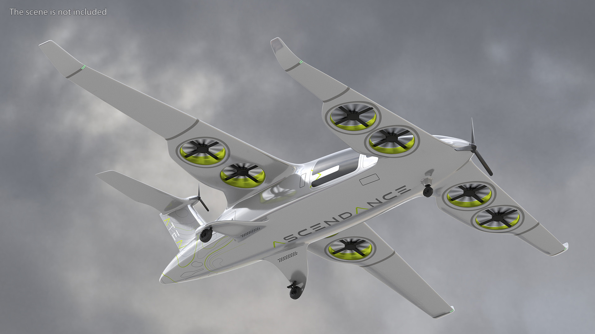 Atea eVTOL Silver 3D
