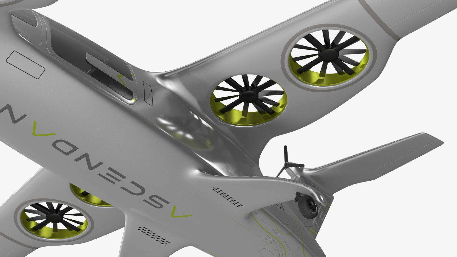 Atea eVTOL Silver 3D