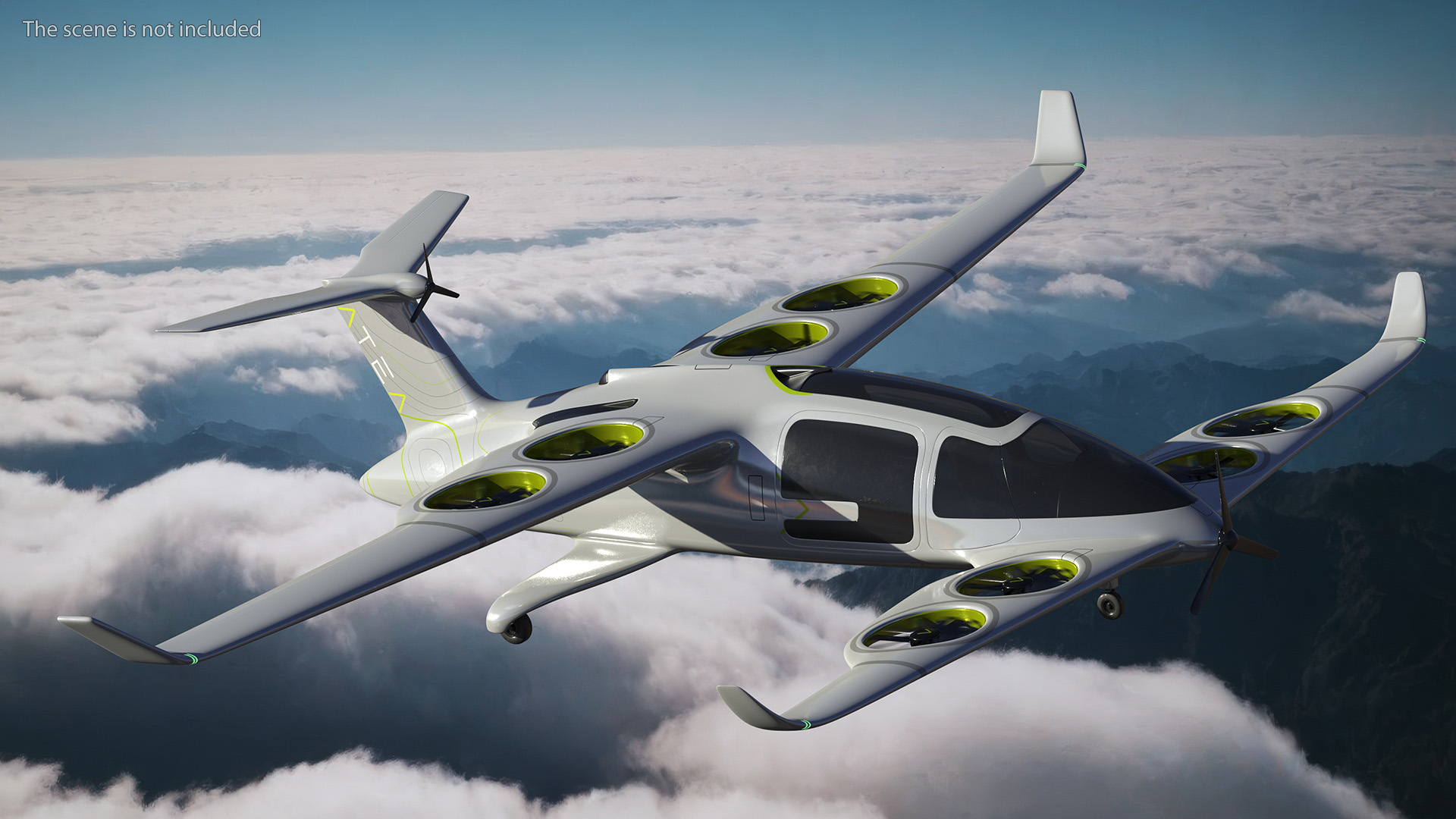 Atea eVTOL Silver 3D