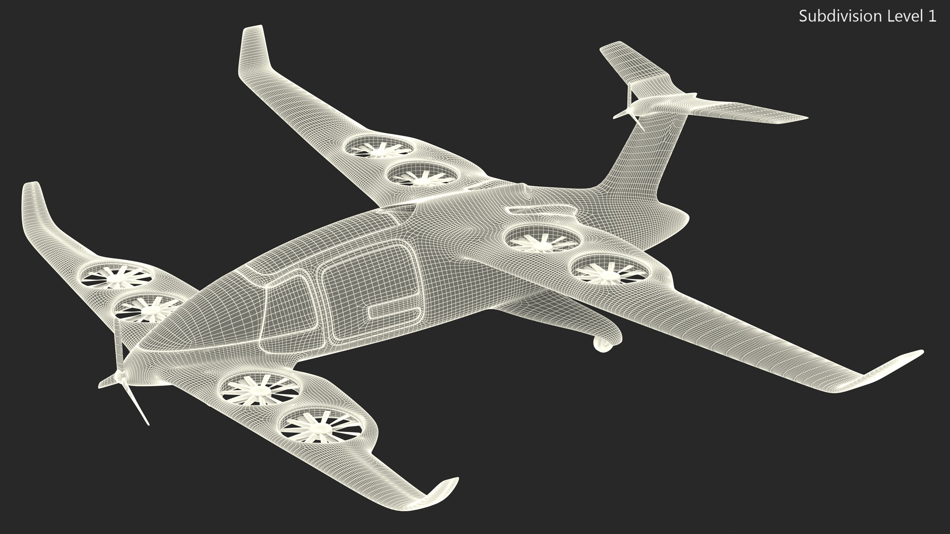 Atea eVTOL Silver 3D
