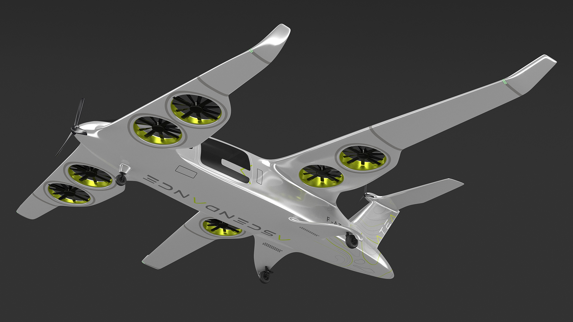 Atea eVTOL Silver 3D