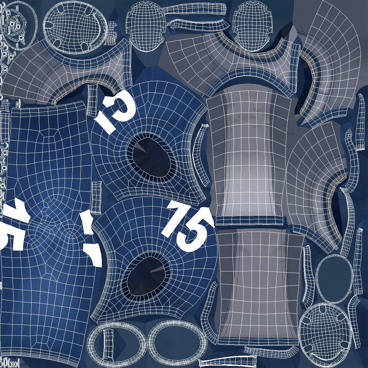Water polo cap Blue 3D model