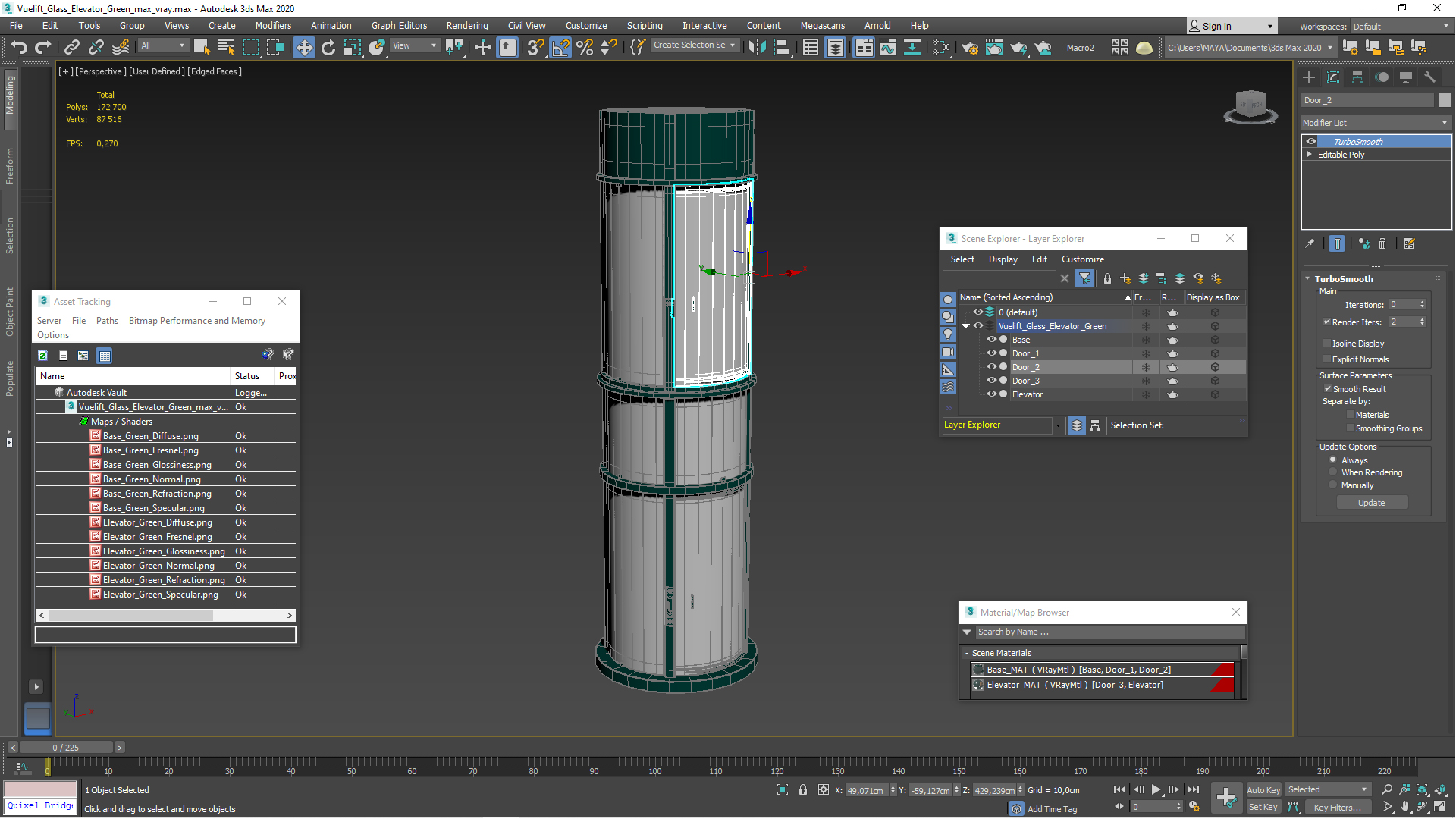 3D Vuelift Panoramic Lift Green model
