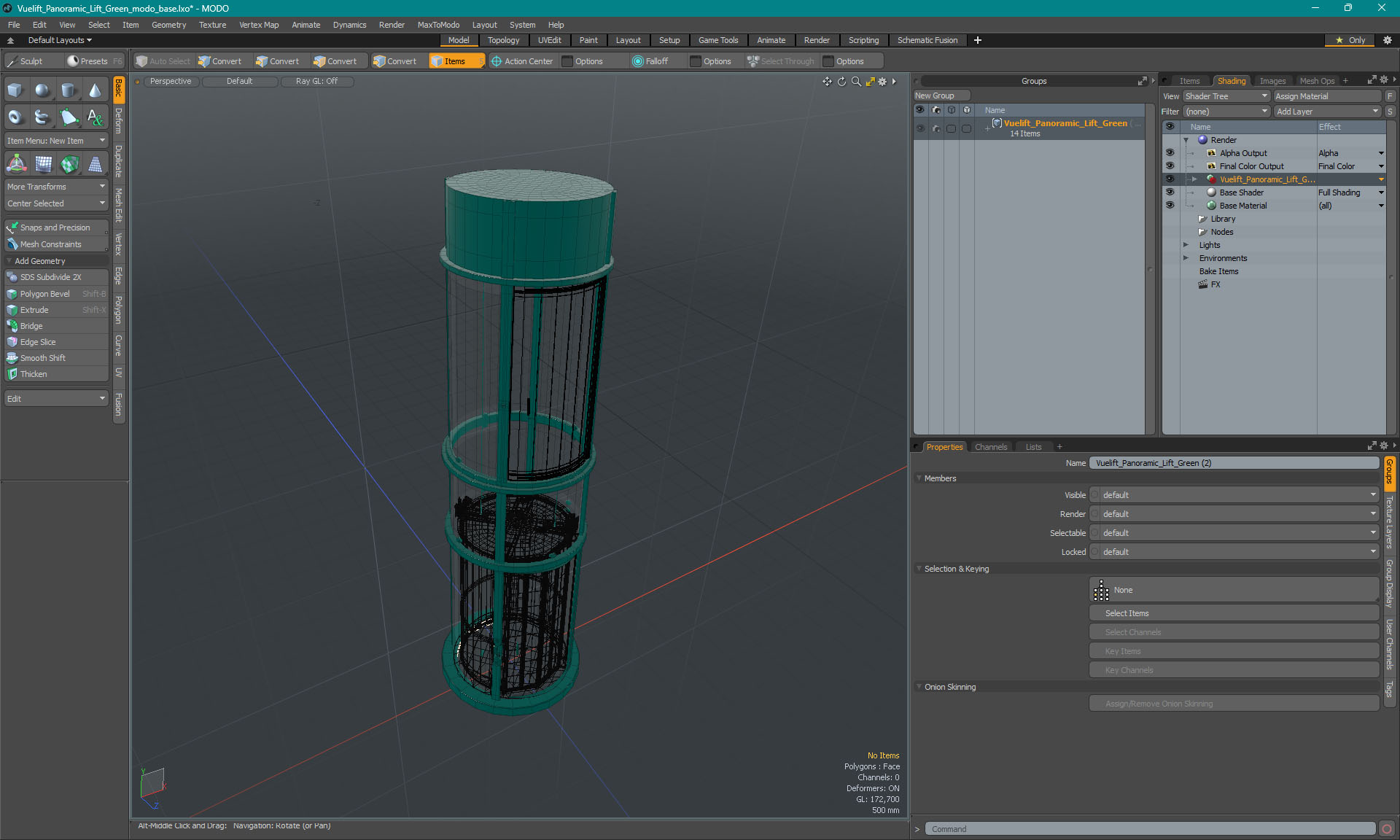 3D Vuelift Panoramic Lift Green model