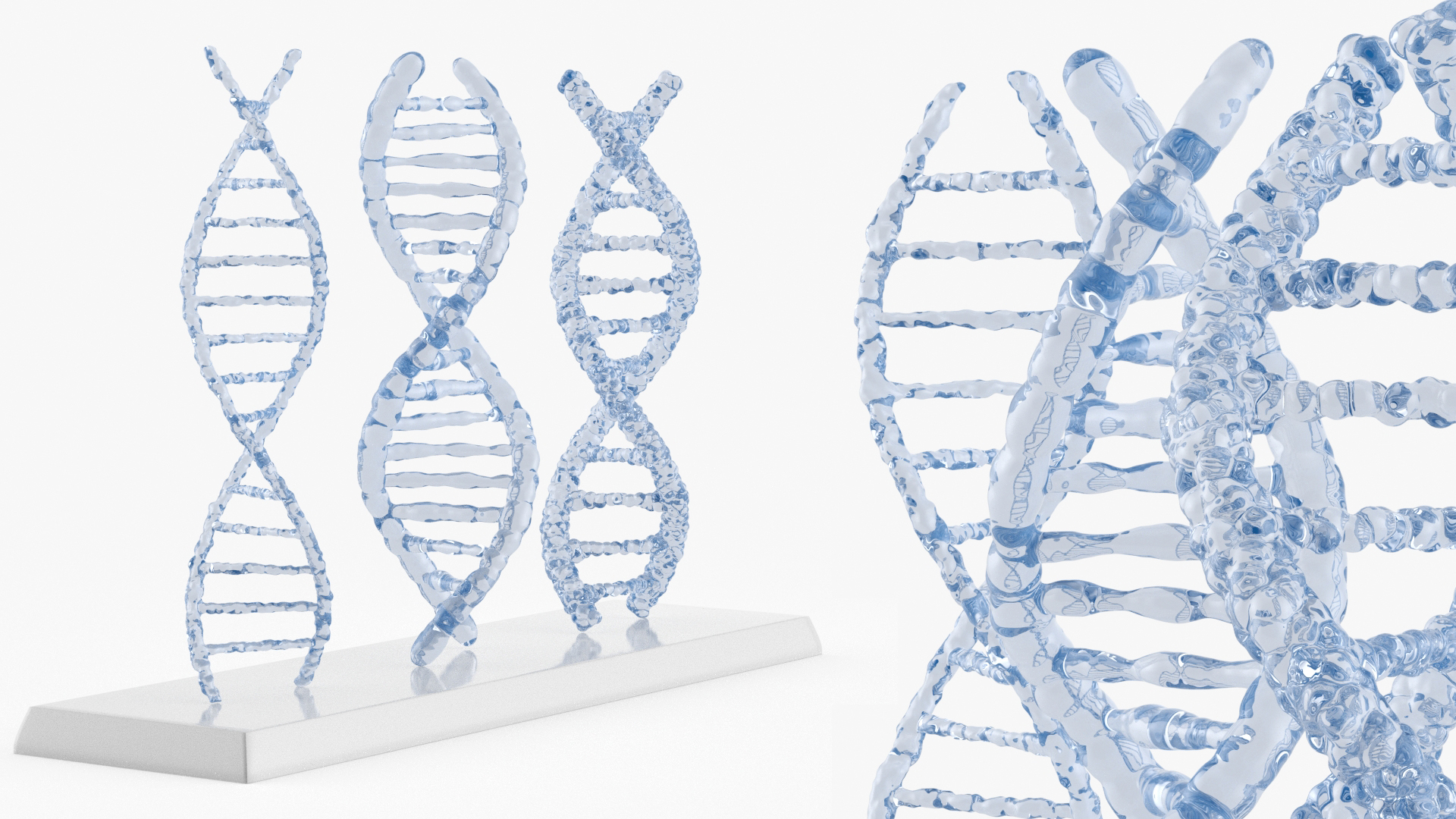 DNA Double Helix Models with Display Stand Blue, view 5