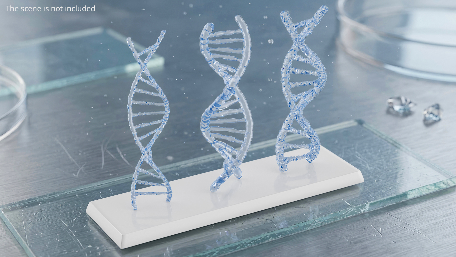 DNA Double Helix Models with Display Stand Blue, view 3