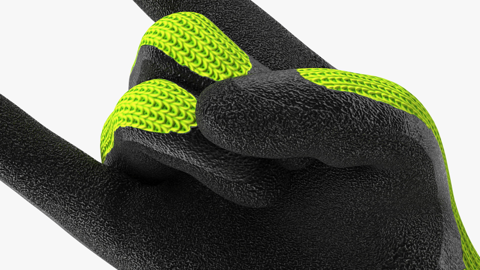 Safety Work Gloves Sign of the Horns Green 3D