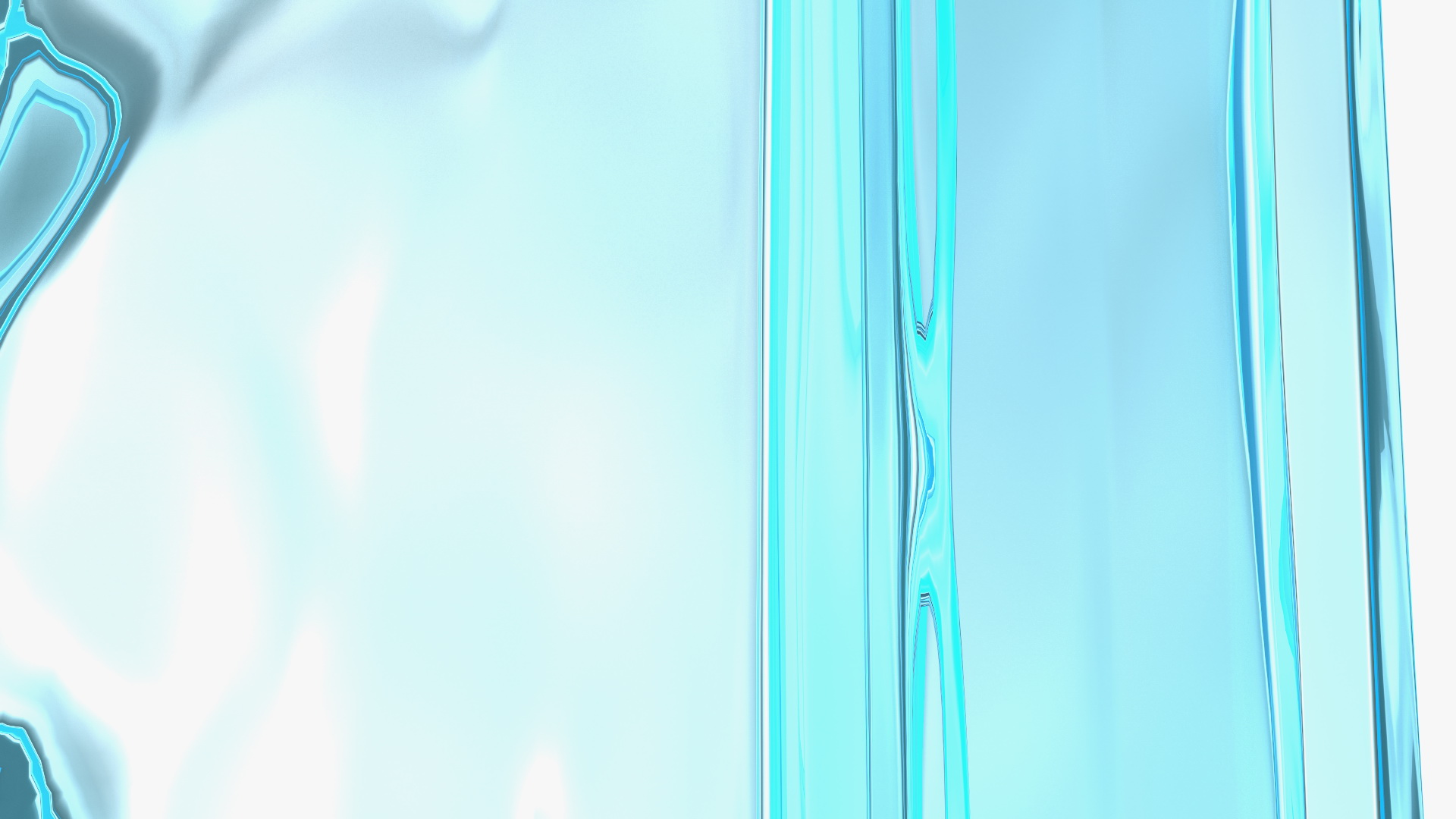 3D Blue Wave Glass Block