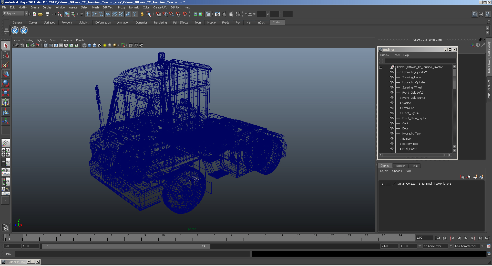 3D Kalmar Ottawa T2 Terminal Tractor model