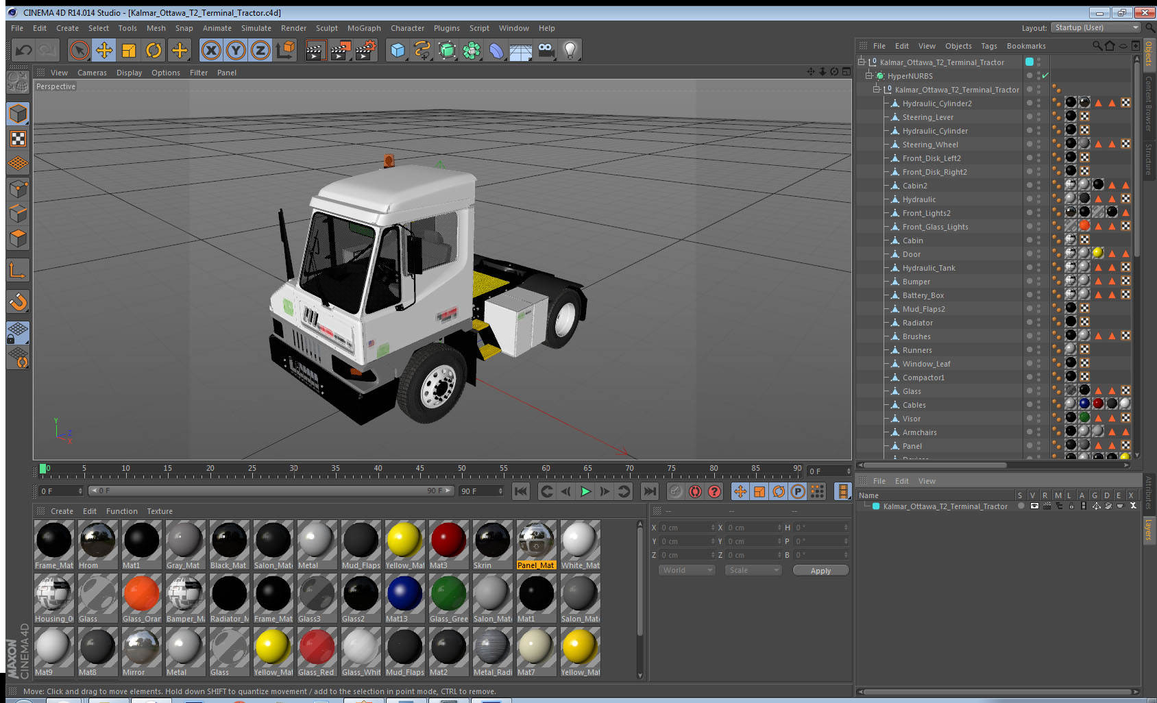 3D Kalmar Ottawa T2 Terminal Tractor model