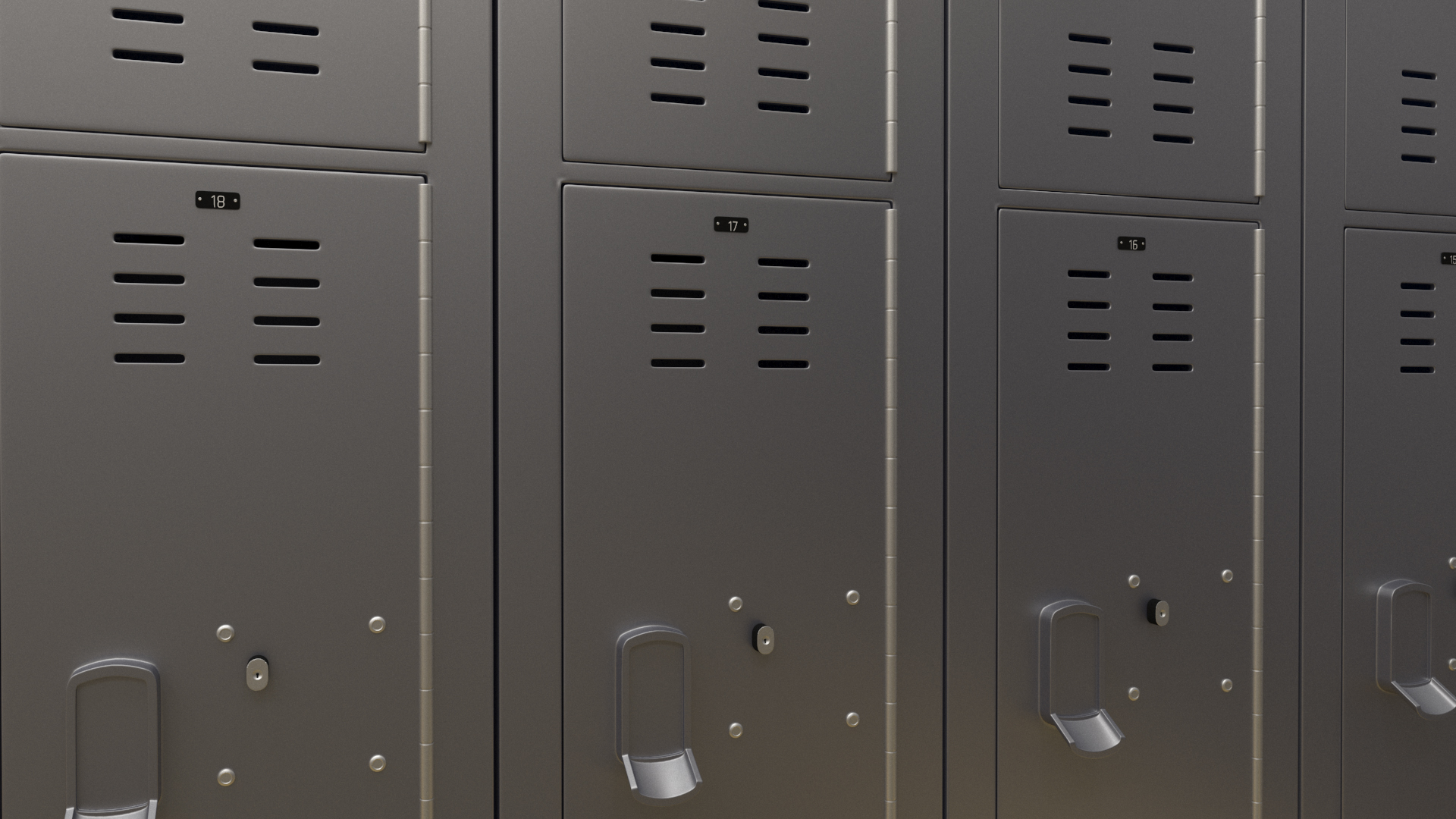 Locker Boxes Room Grey 3D
