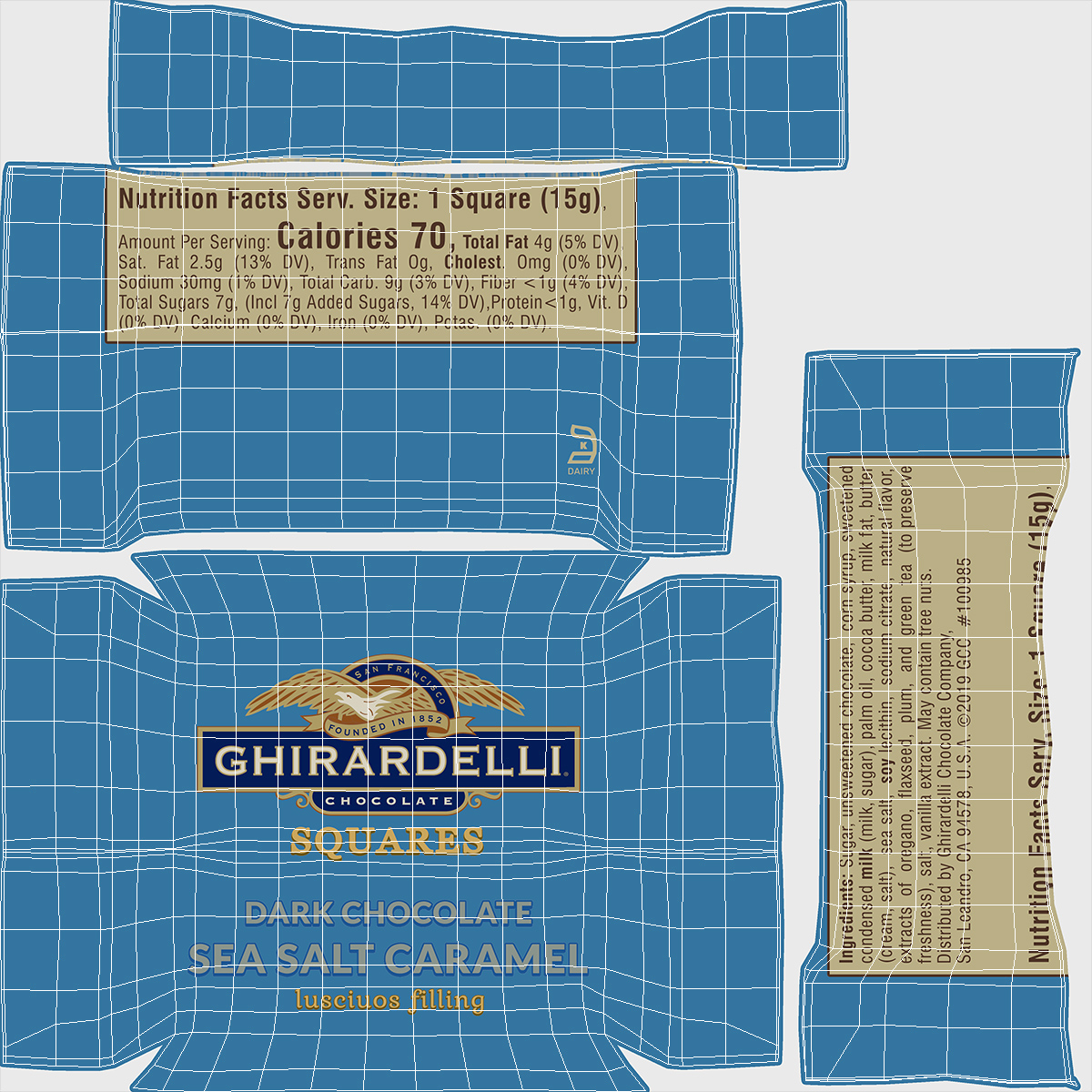 3D model Ghirardelli Square Chocolate Sea Salt Caramel