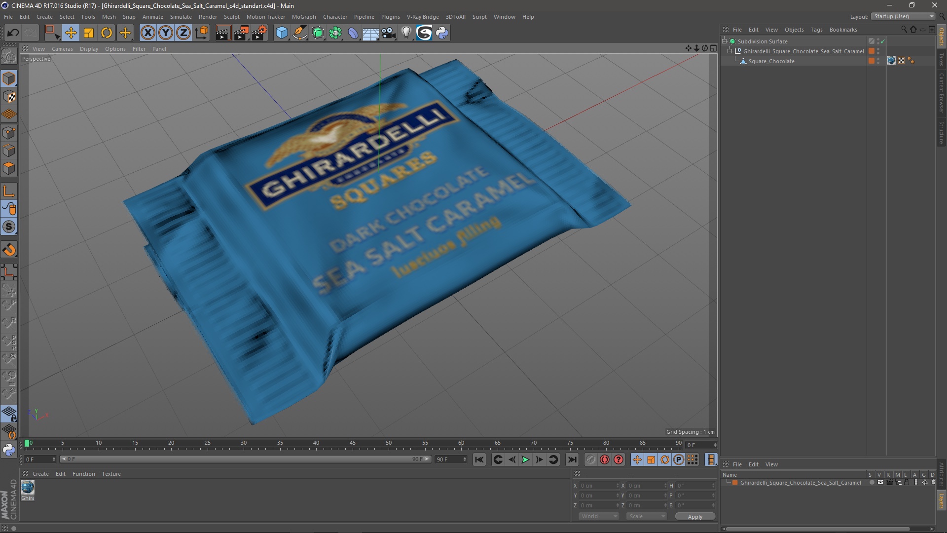 3D model Ghirardelli Square Chocolate Sea Salt Caramel