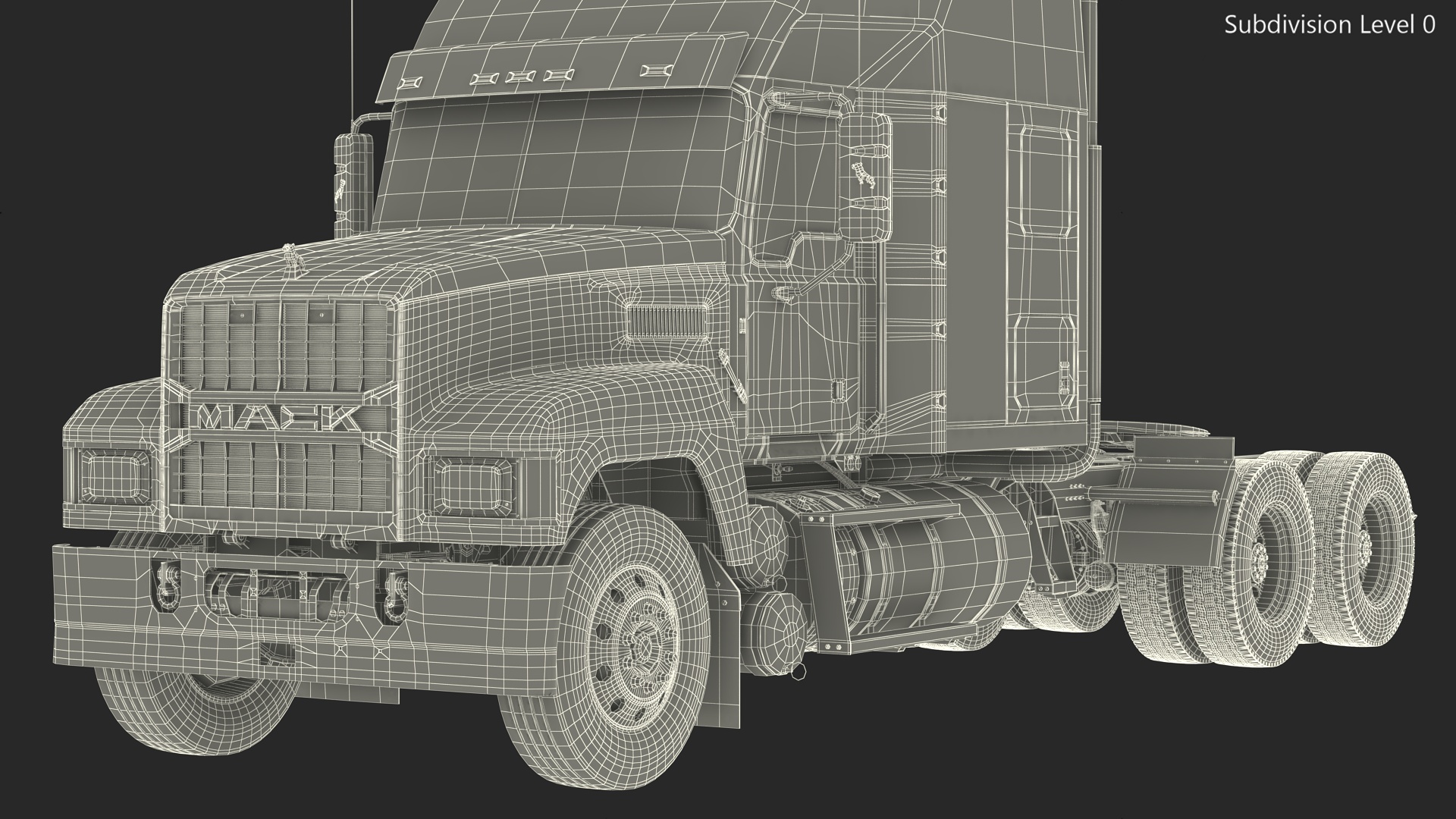 Mack Tractor 2025 Blue 3D