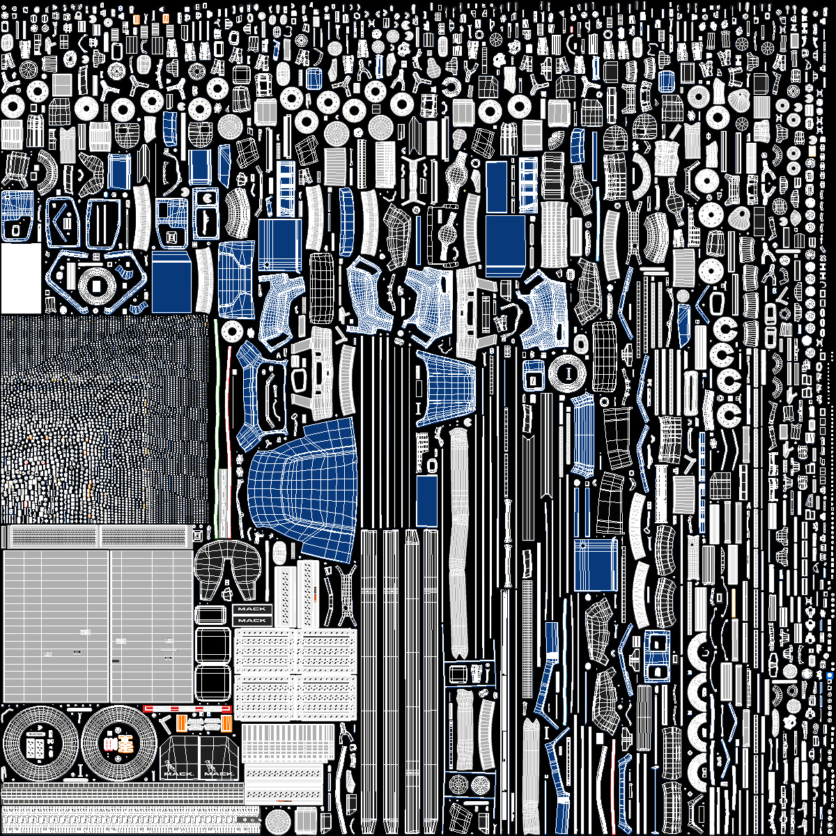 Mack Tractor 2025 Blue 3D