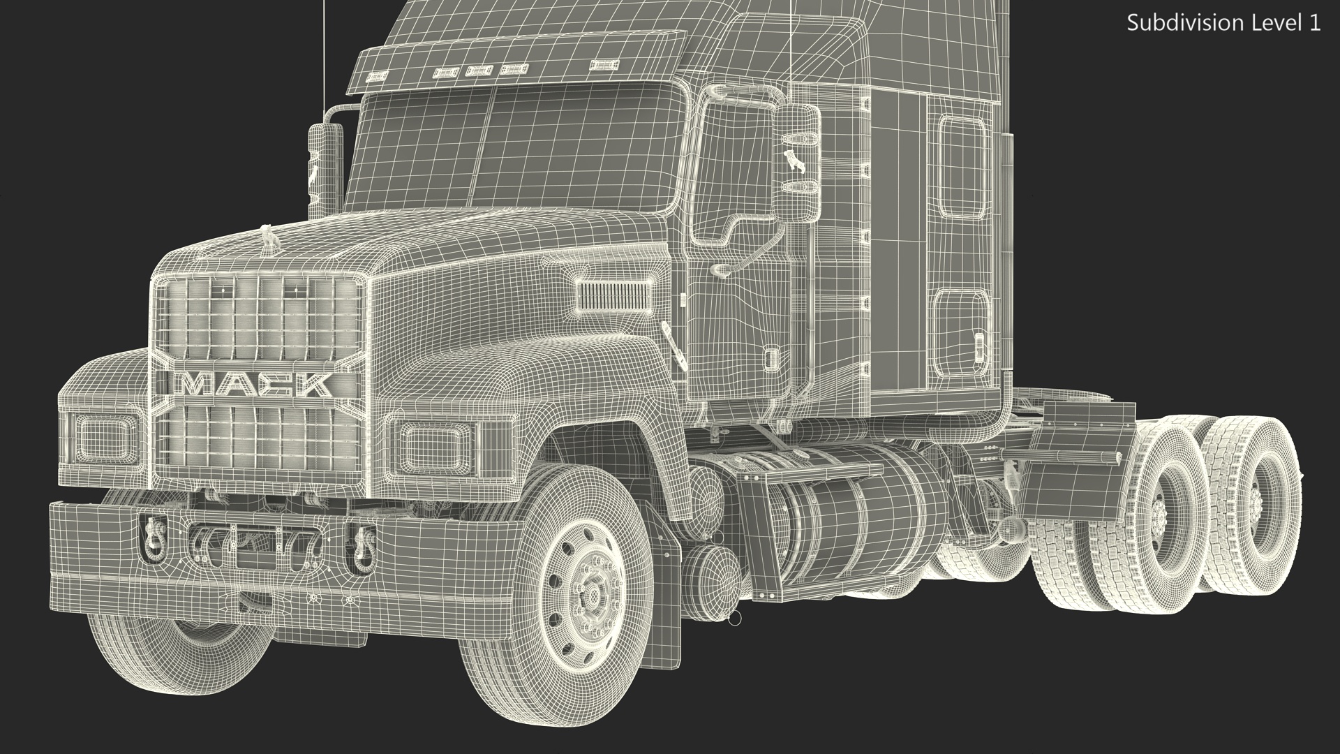 Mack Tractor 2025 Blue 3D