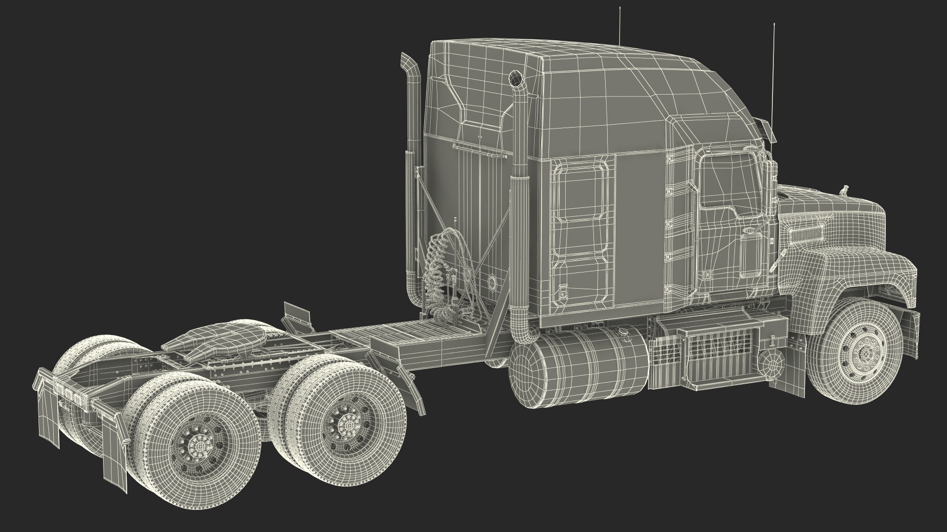 Mack Tractor 2025 Blue 3D