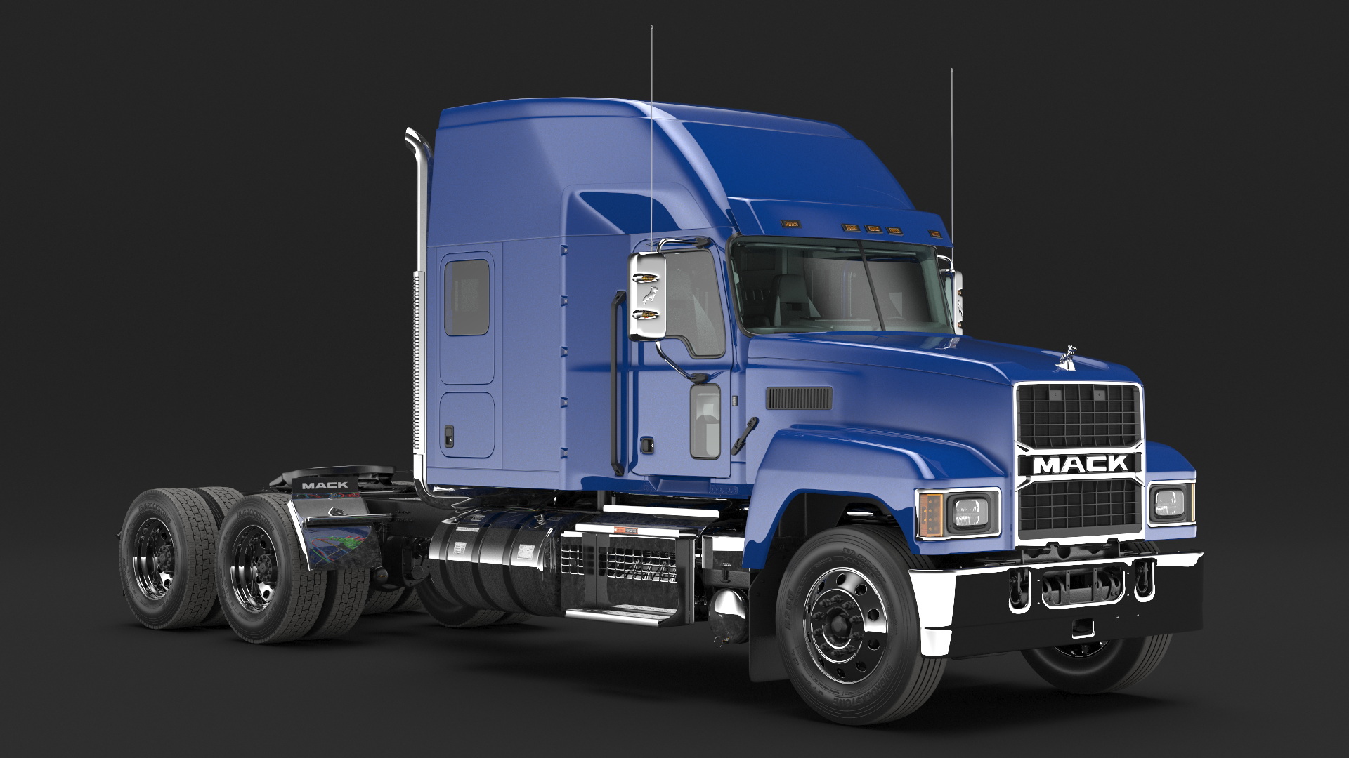 Mack Tractor 2025 Blue 3D