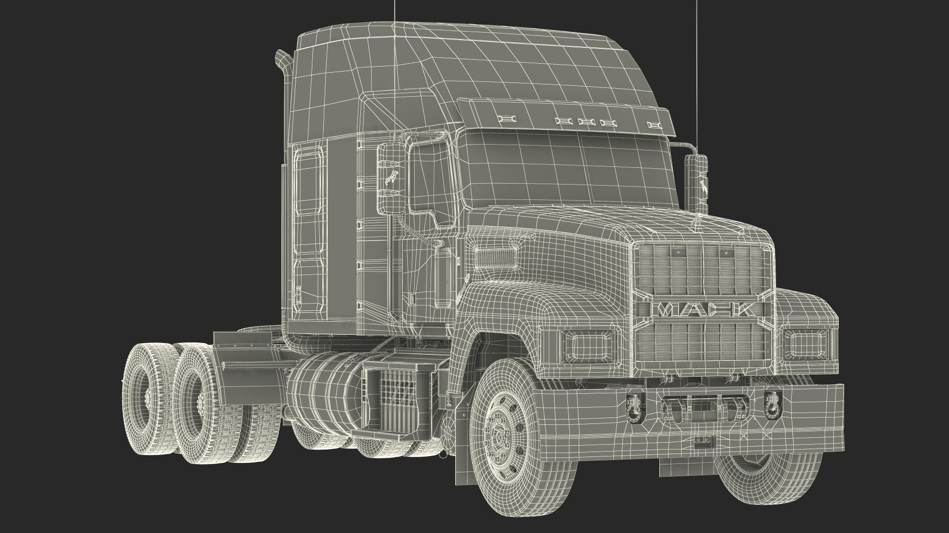 Mack Tractor 2025 Blue 3D