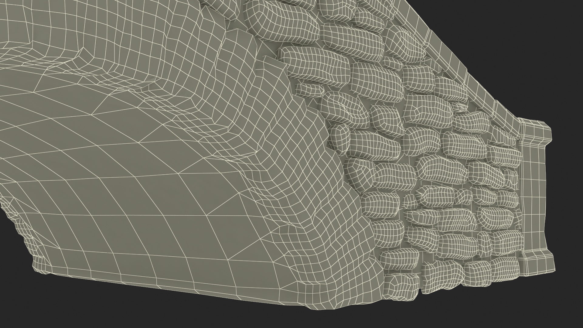 3D model Stone Arch Bridge Covered with Moss