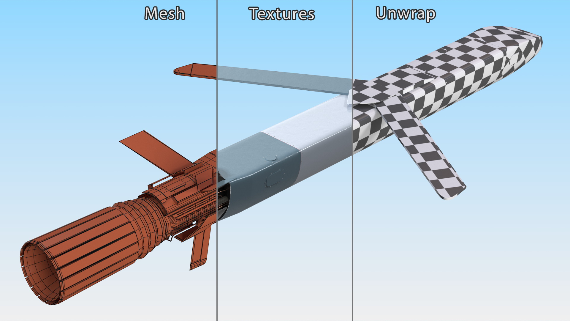 3D Russian Nuclear Powered Cruise Missile model